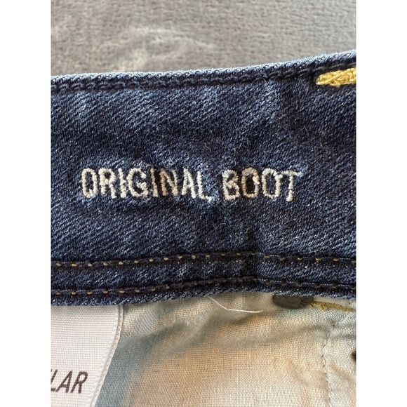 American Eagle Original Boot Women's Jeans Size 14 R High Rise Dark Wash - Picture 3 of 11